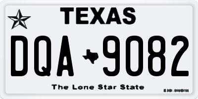 TX license plate DQA9082