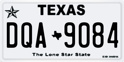 TX license plate DQA9084