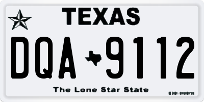 TX license plate DQA9112