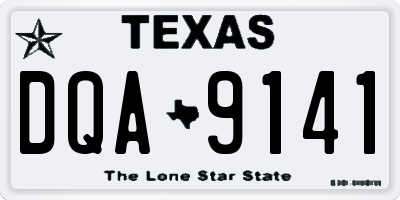 TX license plate DQA9141