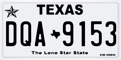 TX license plate DQA9153