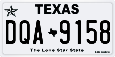 TX license plate DQA9158