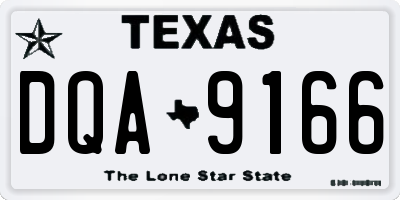 TX license plate DQA9166