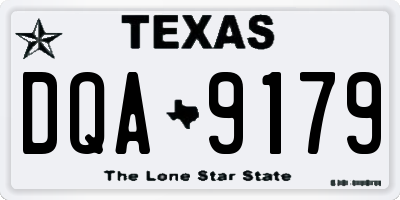 TX license plate DQA9179