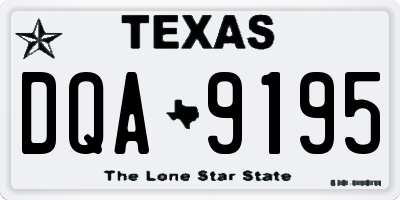 TX license plate DQA9195