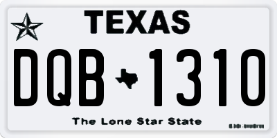 TX license plate DQB1310