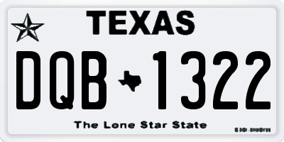 TX license plate DQB1322