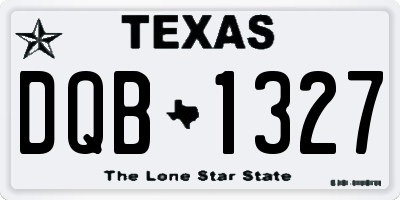 TX license plate DQB1327