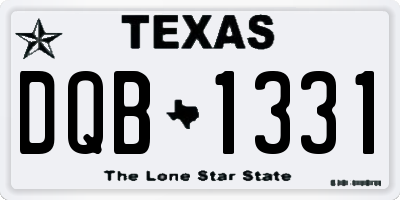 TX license plate DQB1331