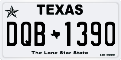 TX license plate DQB1390