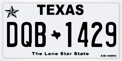 TX license plate DQB1429