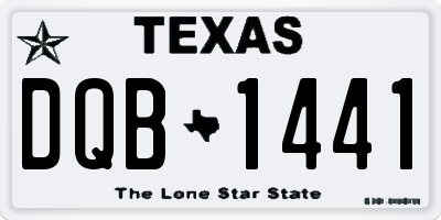 TX license plate DQB1441