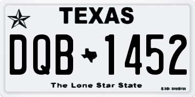 TX license plate DQB1452