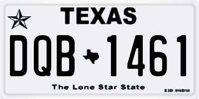 TX license plate DQB1461