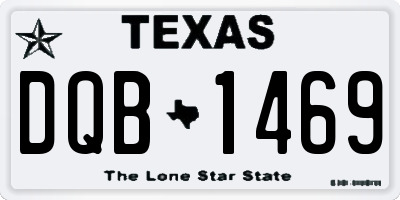 TX license plate DQB1469