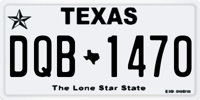 TX license plate DQB1470