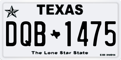 TX license plate DQB1475