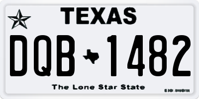 TX license plate DQB1482