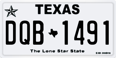 TX license plate DQB1491