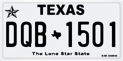 TX license plate DQB1501