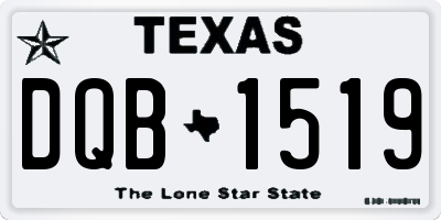 TX license plate DQB1519