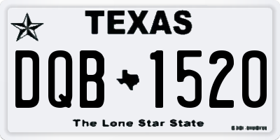 TX license plate DQB1520