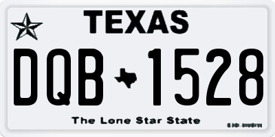 TX license plate DQB1528