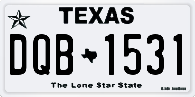 TX license plate DQB1531