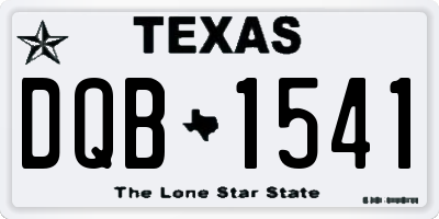 TX license plate DQB1541