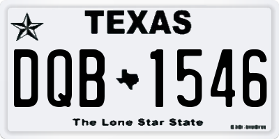 TX license plate DQB1546