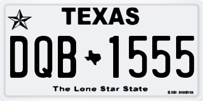 TX license plate DQB1555