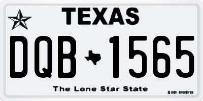 TX license plate DQB1565