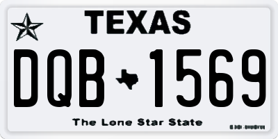 TX license plate DQB1569