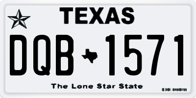 TX license plate DQB1571