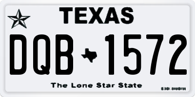 TX license plate DQB1572