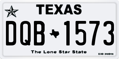 TX license plate DQB1573