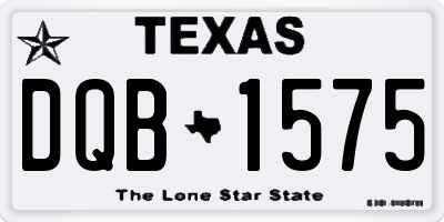 TX license plate DQB1575