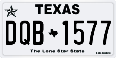 TX license plate DQB1577