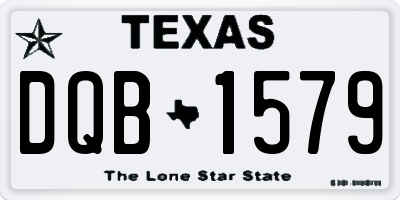 TX license plate DQB1579