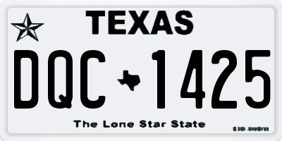 TX license plate DQC1425