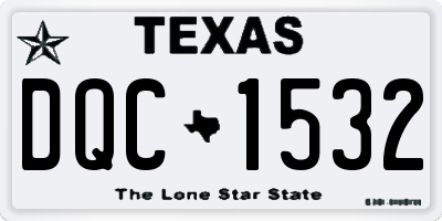 TX license plate DQC1532