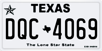 TX license plate DQC4069