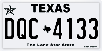 TX license plate DQC4133