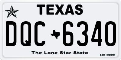 TX license plate DQC6340