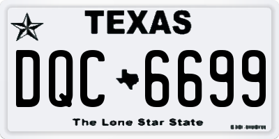TX license plate DQC6699
