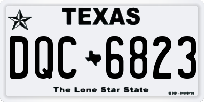 TX license plate DQC6823
