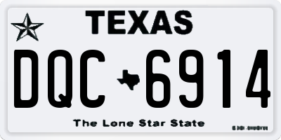 TX license plate DQC6914