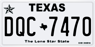 TX license plate DQC7470