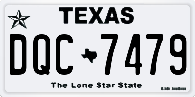 TX license plate DQC7479