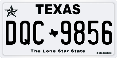 TX license plate DQC9856